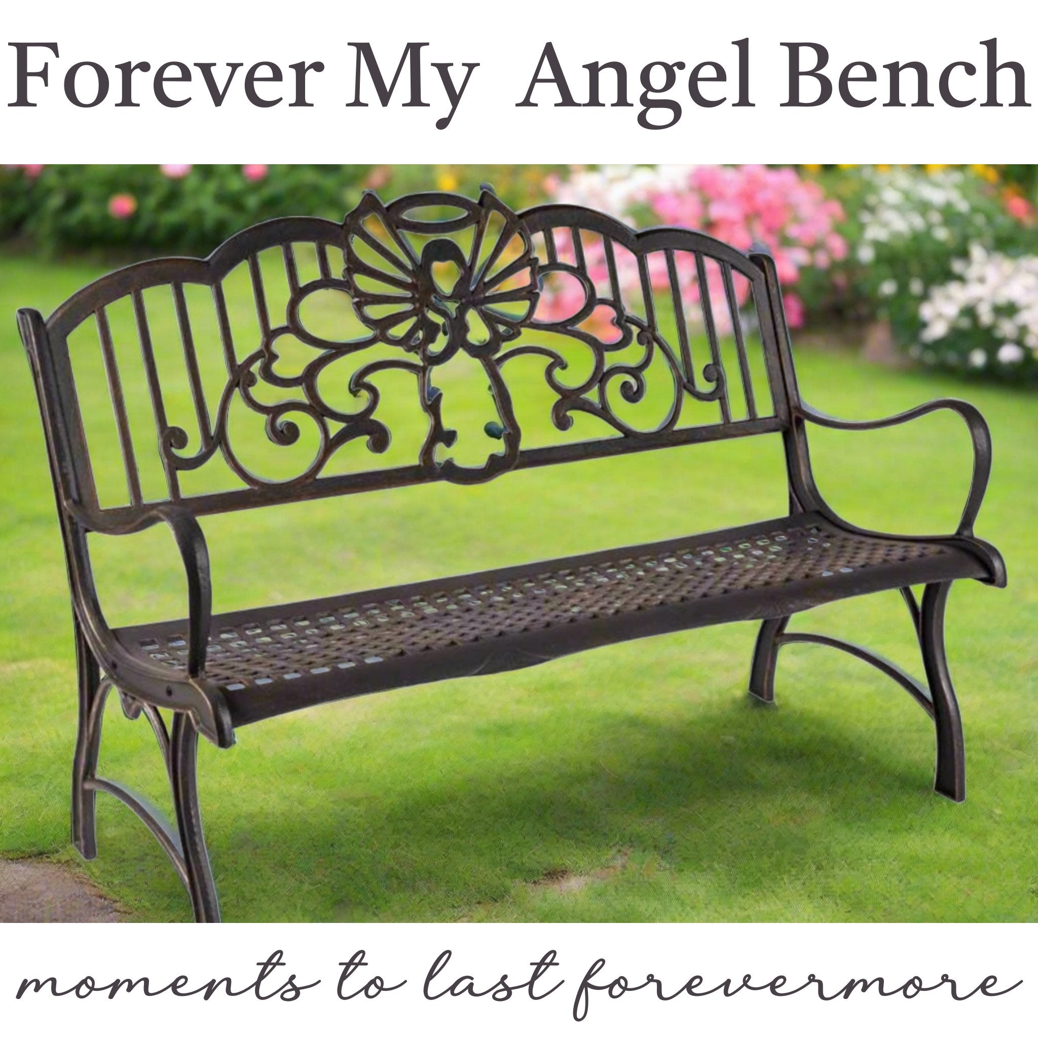 Angel Bench | Cast Iron Outdoor Garden Bench