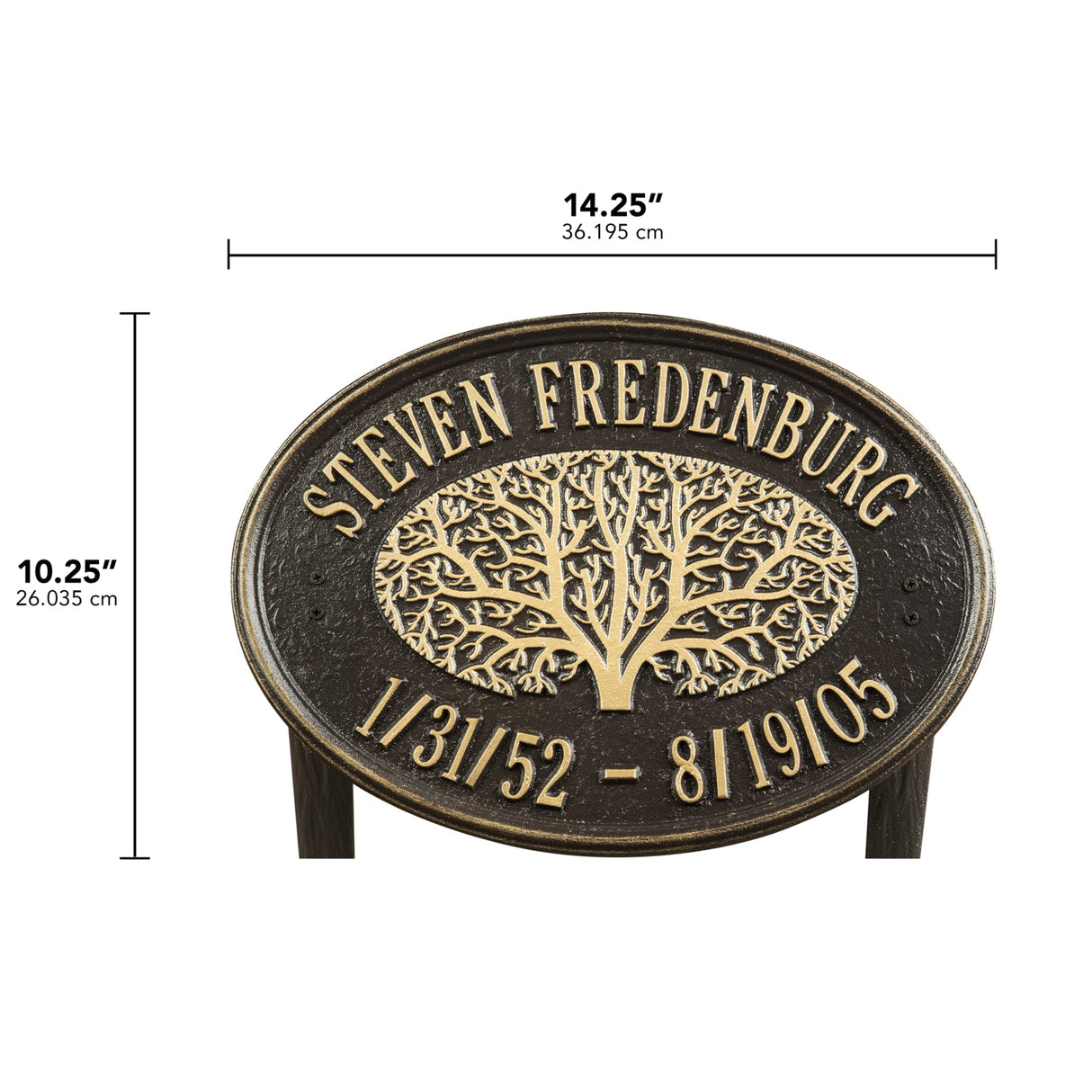 Custom Memorial Marker | Great Oak Plaque - The Comfort Company