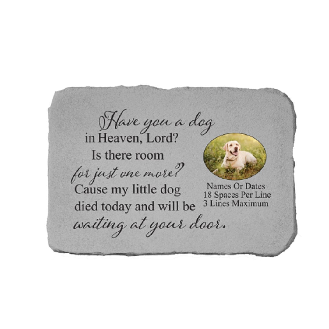 Dog in Heaven Personalized Memorial Garden Stone - The Comfort Company