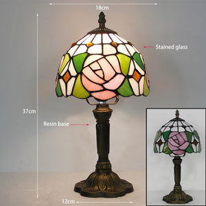 Everlasting Rose Remembrance Lamp |Stained Glass Memorial Lamp - The Comfort Company