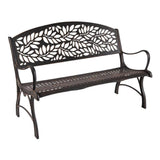 Flora Bench | Cast Iron Outdoor Garden Bench - The Comfort Company