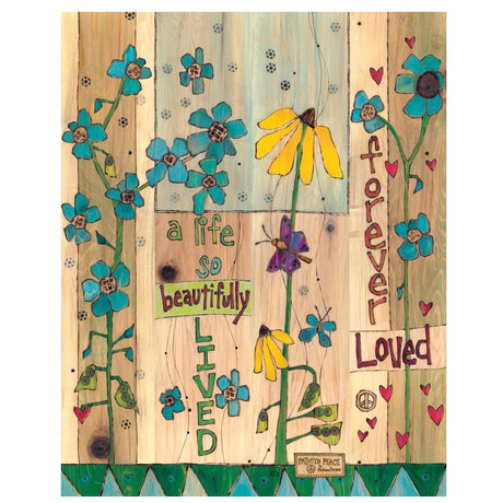 Memorial Garden Art Pole | A Life Beautifully Lived - The Comfort Company