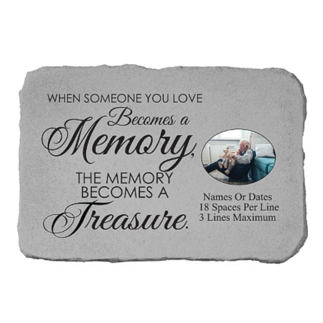 Personalized Memorial Stone with Photo | Memory Becomes a Treasure - The Comfort Company