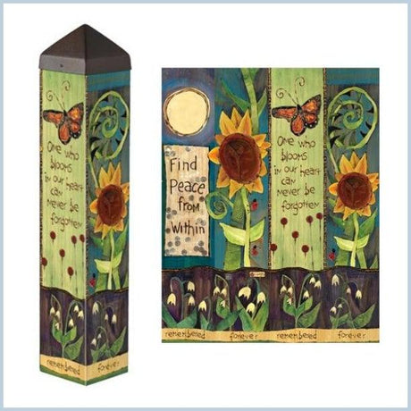 Memorial Garden Art Pole | Never Be Forgotten - The Comfort Company