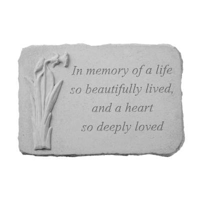 Memorial Garden Stone | A Life So Beautifully Lived - The Comfort Company