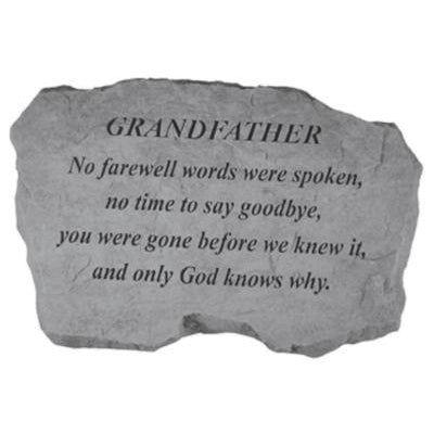 No Farewell Words Were Spoken Memorial Stone - The Comfort Company