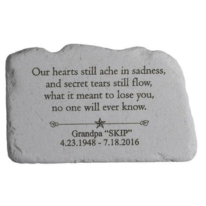 Personalized Garden Memorial | Our Hearts Still Ache In Sadness - The Comfort Company