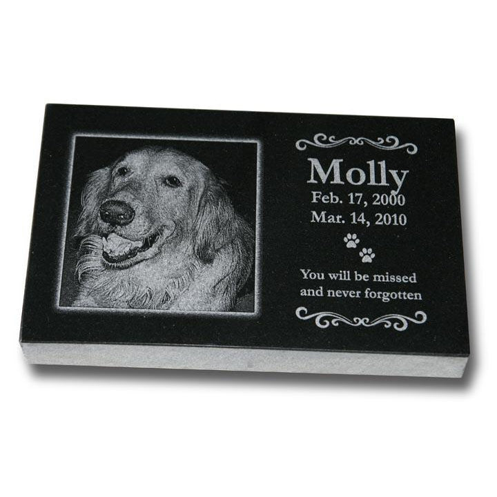 Personalized Granite Pet Marker with Photo