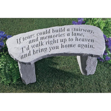 Small Memorial Garden Bench | If Tears Could Build a Stairway - The Comfort Company